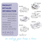 HEMOS BATHROOM CERAMIC WASH BASIN TABLE TOP ART BASIN SQUARE VESSEL SINK WHITE PORCELAIN HM-604-W