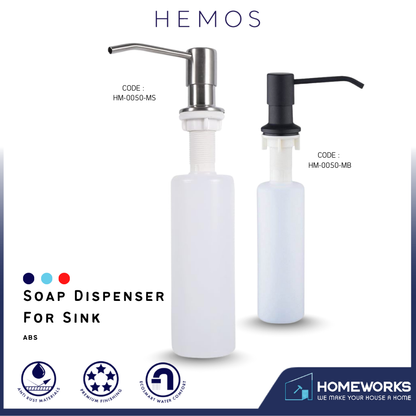 HEMOS PARTS ABS SOAP DISPENSER FOR KITCHEN SINK HM-0050