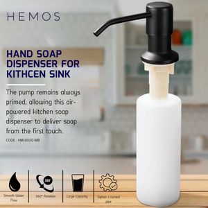 HEMOS PARTS ABS SOAP DISPENSER FOR KITCHEN SINK HM-0050