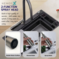 HEMOS SUS304 WORKSTATION KITCHEN 3.0MM THICKNESS SINK CW FLYING FISH TAP BLACK HM-6848,7850-MB(EB)
