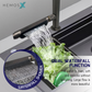 HEMOS SUS304 WORKSTATION KITCHEN 3.0MM THICKNESS SINK CW FLYING FISH TAP BLACK HM-6848,7850-MB(EB)