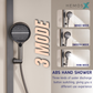 HEMOS BATHROOM 3 MODE BRASS BODY WITH STAINLESS STEEL CASING MIXER RAIN SHOWER SETS HM-19120-MG