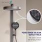 HEMOS BATHROOM 3 MODE BRASS BODY WITH STAINLESS STEEL CASING MIXER RAIN SHOWER SETS HM-19120-MG