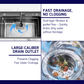 HEMOS 750X460MM SUS304 STEEL NANO SIGNLE KITCHEN 3.0MM THICKNESS BUWEN SINK HM-7546-MB (BW)