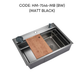 HEMOS 750X460MM SUS304 STEEL NANO SIGNLE KITCHEN 3.0MM THICKNESS BUWEN SINK HM-7546-MB (BW)