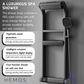 HEMOS BATHROOM FAUCET 4 MODE BRASS BODY WITH ABS CASING MIXER EXPOSED SHOWER SETS GREY SET MANDIAN HM-19113-MG