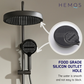 HEMOS BATHROOM FAUCET 3 MODE BRASS BODY WITH ABS CASING MIXER RAIN SHOWER SETS MATT GRAY SET MANDIAN HM-19114-MG
