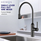 HEMOS KITCHEN FAUCET STAINLESS STEEL PILLAR SINK TAP CAN ADJUST BUBBLER WATER KEPALA PAIP DAPUR HM-19111-MS,MG,GD