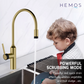 HEMOS KITCHEN FAUCET STAINLESS STEEL PILLAR SINK TAP CAN ADJUST BUBBLER WATER KEPALA PAIP DAPUR HM-19111-MS,MG,GD