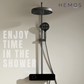 HEMOS BATHROOM FAUCET 3 MODE BRASS BODY WITH ABS CASING MIXER RAIN SHOWER SETS MATT GRAY SET MANDIAN HM-19114-MG
