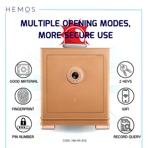 HEMOS TUYA APP HEAVY DUTY ANTI-DRILLING & SMASHING FINGERPRINT DIGITAL SECURITY SAFETY BOX HM-XR-300,450