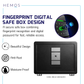 HEMOS TUYA APP HEAVY DUTY ANTI-DRILLING & SMASHING FINGERPRINT DIGITAL SECURITY SAFETY BOX HM-LD-300,450,600-BLACK