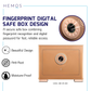 HEMOS TUYA APP HEAVY DUTY ANTI-DRILLING & SMASHING FINGERPRINT DIGITAL SECURITY SAFETY BOX HM-XR-300,450
