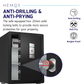 HEMOS TUYA APP HEAVY DUTY ANTI-DRILLING & SMASHING FINGERPRINT DIGITAL SECURITY SAFETY BOX HM-LD-300,450,600-BLACK