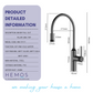 HEMOS KITCHEN FAUCET STAINLESS STEEL PILLAR SINK TAP CAN ADJUST BUBBLER WATER KEPALA PAIP DAPUR HM-19111-MS,MG,GD