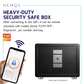 HEMOS TUYA APP HEAVY DUTY ANTI-DRILLING & SMASHING FINGERPRINT DIGITAL SECURITY SAFETY BOX HM-LD-300,450,600-BLACK