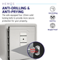HEMOS TUYA APP HEAVY DUTY ANTI-DRILLING & SMASHING FINGERPRINT DIGITAL SECURITY SAFETY BOX HM-LD-300,450-W