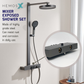 HEMOS BATHROOM FAUCET 3 MODE STEEL MIXER RAIN SHOWER SETS SET MANDIAN HM-19117-MG