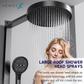 HEMOS BATHROOM FAUCET 3 MODE STEEL MIXER RAIN SHOWER SETS SET MANDIAN HM-19118-MG