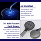 HEMOS BATHROOM FAUCET 3 MODE STEEL MIXER RAIN SHOWER SETS SET MANDIAN HM-19118-MG