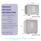 HEMOS TUYA APP HEAVY DUTY ANTI-DRILLING & SMASHING FINGERPRINT DIGITAL SECURITY SAFETY BOX HM-LD-300,450-W