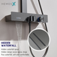 HEMOS BATHROOM FAUCET 3 MODE STEEL MIXER RAIN SHOWER SETS SET MANDIAN HM-19117-MG