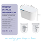 HEMOS BATHROOM SMART TOILET INTELLIGENT WATER CLOSET AUTOMATIC MULTI-FUNCTIONAL HM-788-250-W