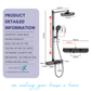 HEMOS BATHROOM FAUCET 3 MODE STEEL MIXER RAIN SHOWER SETS SET MANDIAN HM-19117-MG