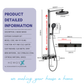 HEMOS BATHROOM FAUCET 3 MODE STEEL MIXER RAIN SHOWER SETS SET MANDIAN HM-19118-MG