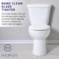 HEMOS BATHROOM WHITE CERAMIC TWO PIECE TOILET BOWL POWERFUL & QUIET JAMBAN BILIK AIR HM-751-250-W