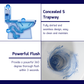 HEMOS BATHROOM WHITE CERAMIC TWO PIECE TOILET BOWL POWERFUL & QUIET JAMBAN BILIK AIR HM-751-250-W