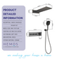 HEMOS BATHROOM BRASS 3 MODE CONCEALED MIXER SHOWER SETS MATT GRAY SET MANDIAN HMX-19075-MG