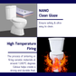 HEMOS BATHROOM WHITE CERAMIC TWO PIECE TOILET BOWL POWERFUL & QUIET JAMBAN BILIK AIR HM-751-250-W