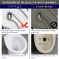 HEMOS BATHROOM WHITE CERAMIC TWO PIECE TOILET BOWL POWERFUL & QUIET JAMBAN BILIK AIR HM-751-250-W
