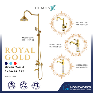 HEMOS BRASS MIXER BASIN TAP MIXER EXPOSED BATH SHOWER WITH TAP 3 MODE SHOWER SET HM-14SERIES