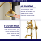 HEMOS BRASS MIXER BASIN TAP MIXER EXPOSED BATH SHOWER WITH TAP 3 MODE SHOWER SET HM-14SERIES