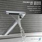 HEMOS BATHROOM FAUCET BRASS MIXER HOT COLD WATERFALL PILLAR BASIN TAP KEPALA PAIR BILIK AIR HM-19124