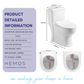 HEMOS BATHROOM WHITE CERAMIC ONE PIECE TOILET BOWL FOR CHILD POWERFUL & QUIET JAMBAN BILIK AIR HM-709-200-W