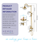 HEMOS BRASS MIXER BASIN TAP MIXER EXPOSED BATH SHOWER WITH TAP 3 MODE SHOWER SET HM-14SERIES
