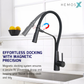 HEMOS KITCHEN FAUCET FLEXIBLE NYLON HOSE MIXER PILLAR SINK TAP WITH MAGNETIC HOLDER HM-19108FH-MG