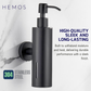 HEMOS PARTS 220ML STAINLESS STEEL SUS304 SOAP DISPENSER SILVER & GREY (SQUARE & ROUND) HM-0195,0196