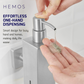 HEMOS PARTS 220ML STAINLESS STEEL SUS304 SOAP DISPENSER SILVER & GREY (SQUARE & ROUND) HM-0195,0196