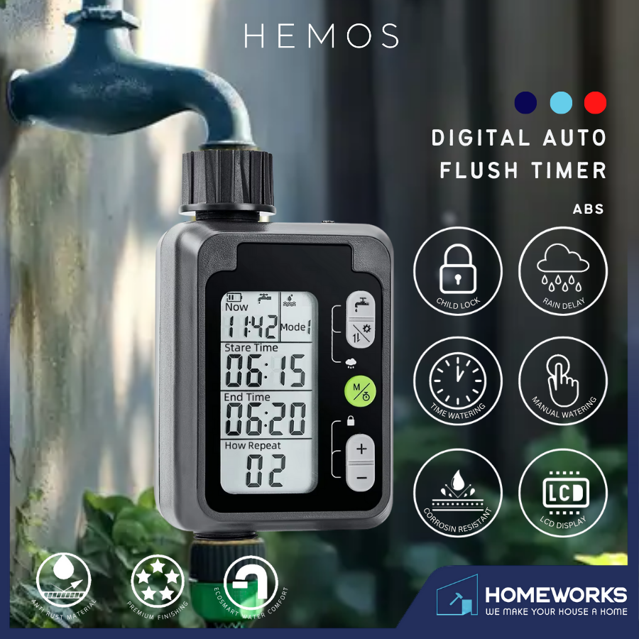 HEMOS PARTS DIGITAL AUTO FLUSH TIMER SENSOR WATER SAVING LCD DISPLAY FOR GERDEN HM-0201