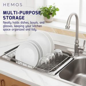 HEMOS PARTS SUS304 STAINLESS STEEL KITCHEN SINK DRAINER BASKET (EXTENDABLE) HM-0064