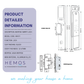 HEMOS 7 IN 1 TUYA SMART DOOR LOCK FULLY AUTOMATIC HD SECURITY CAMERA WITH INTERCOM FUNCTION HM-D1