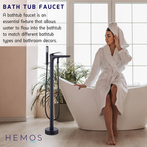HEMOS BATHROOM FAUCET BRASS MIXER HOT COLD FLOOR MOUNT BATH TUB SHOWER TAP HM-13007-MB,MG