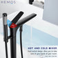 HEMOS BATHROOM FAUCET BRASS MIXER HOT COLD FLOOR MOUNT BATH TUB SHOWER TAP HM-13007-MB,MG