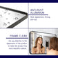 HEMOS BATHROOM MIRROR 600/700/800MM WALL MOUNTED ALUMINUM BLACK FRAME ROUND & RECTANGLE KACA CERMIN