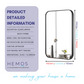 HEMOS BATHROOM MIRROR 600/700/800MM WALL MOUNTED ALUMINUM BLACK FRAME ROUND & RECTANGLE KACA CERMIN
