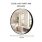 HEMOS BATHROOM MIRROR 600/700/800MM WALL MOUNTED ALUMINUM BLACK FRAME ROUND & RECTANGLE KACA CERMIN